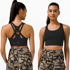 Lululemon Stash It Bra Medium Support B/C Cup Size 4 in Black